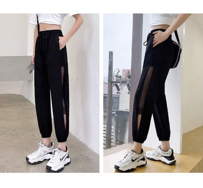 絶対欲しい ファッション カジュアル 速乾 メッシュ 涼しい 極薄 スポーツパンツE-6704