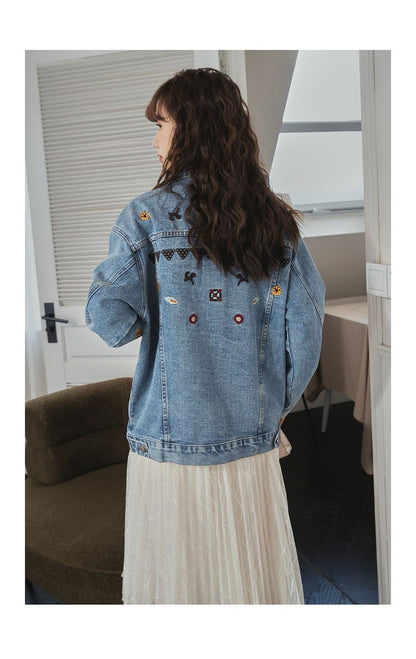 超人気 ファッション スウィート 個性派 デニムジャケット<ins-6543>