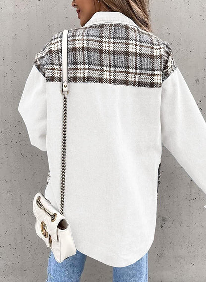 売り切れ必至 チェック柄 個性的なデザイン 切り替え デニム 全5色 Tシャツ E-9265