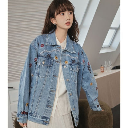 超人気 ファッション スウィート 個性派 デニムジャケット<ins-6543>