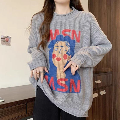 大活躍 高見えデザイン スタイルアップ効果抜群 4色選択 ニットトップスE-9827