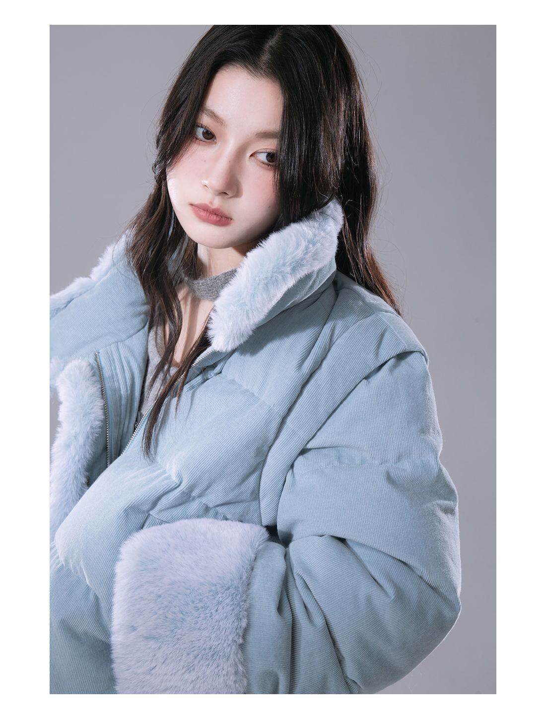 絶対流行 大人可愛い おしゃれ度高め スウィート ミドル丈のコットンコート E-9916