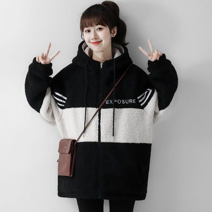 数量限定  カジュアル ファッションラムスキンコートE-5529