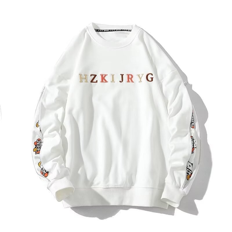 おすすめ熊柄  刺?ロゴ ユニセックスゆったりスウェット全4色E -4657