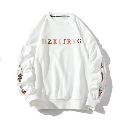 おすすめ熊柄  刺?ロゴ ユニセックスゆったりスウェット全4色E -4657