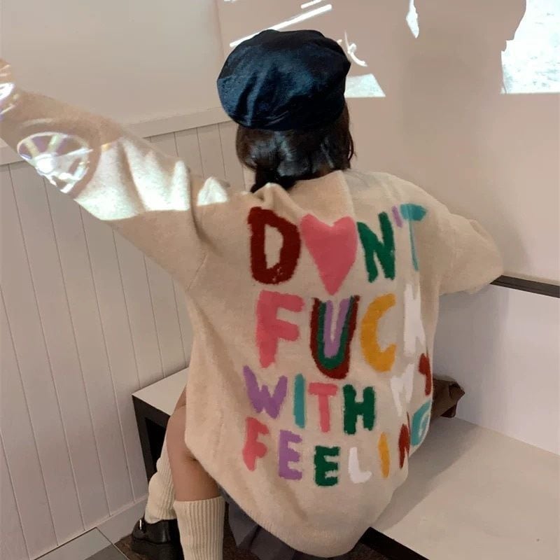 存在感抜群 韓国風ファッション トレンドアイテム カジュアル 3色選択 ニットトップスE-10642