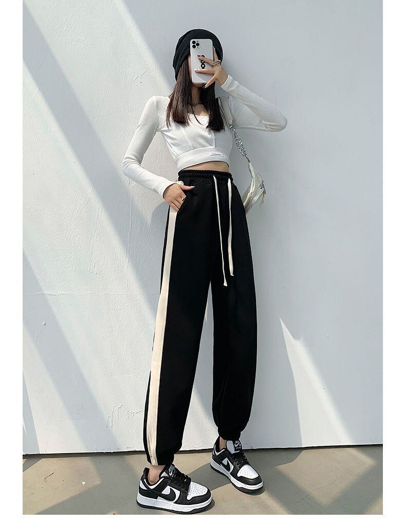 人気上昇中 どんな体型にも適合 定番シンプル 切り替え ジョガーパンツ E-9458