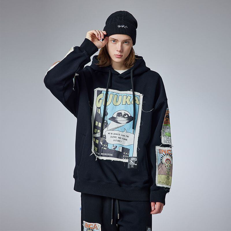 早い者勝ち キュート 個性派 長袖 スウェット パーカー トップスE-10068