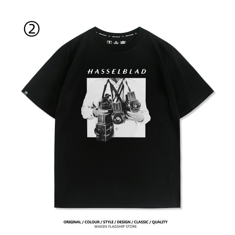 大人可愛い おすすめ プリントロゴ　半袖 Tシャツ-A2372