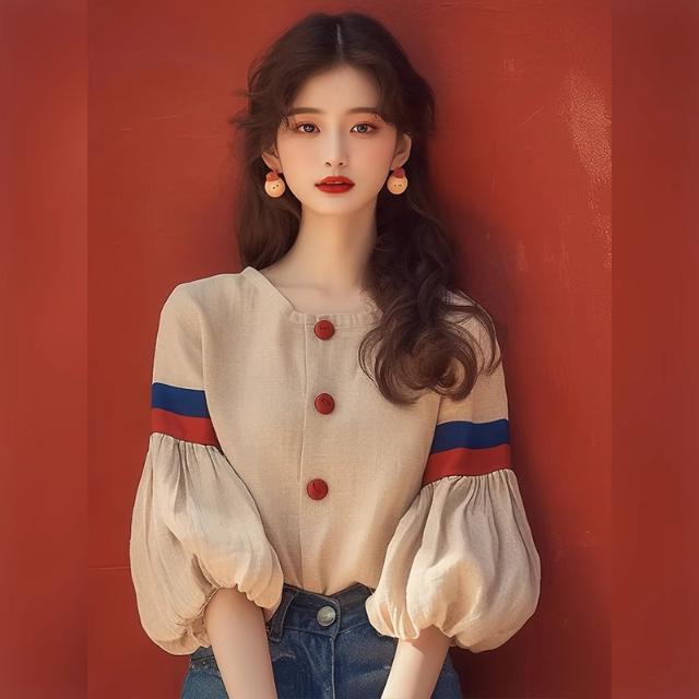 絶対欲しい 気質アップ シンプルだけど一癖あるコーデ エレガント 全2色 シャツ E-9157