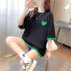 ファッション シンプル 3色選択可 切り替え Tシャツ カットソー＜ins-3070＞