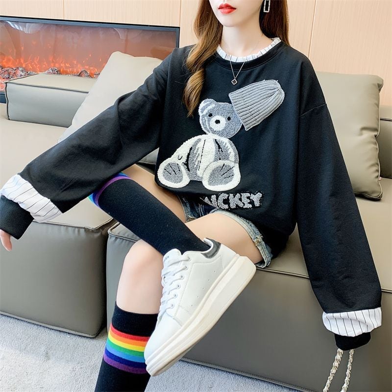 【裏起毛】おすすめ 4色選択 美感いっぱい スウェットE-10407