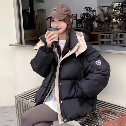 好感度UPファッション 3色選択 スタイルアップ フード付きジッパーコート E-10023