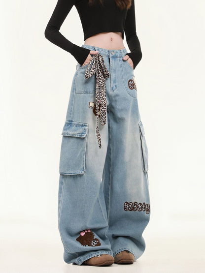 着回し力抜群 売り切れ必至 プラスベルベット 2色選択 デニム ワイドパンツE-12349