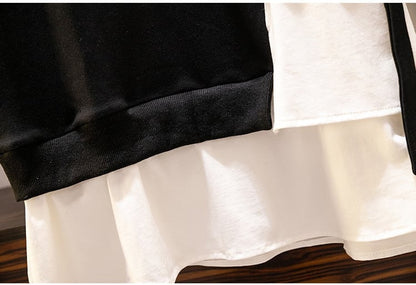 優しい雰囲気 2色 プラスベルベット 長袖 ニット セーター E-10397