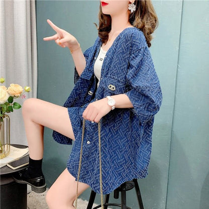 レトロ ジャケット＋ショートパンツ 高級感溢れる セットアップE-6718