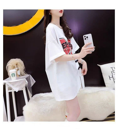 超人気 特別デザイン 美人度アップ ゆったり二色 半袖TシャツE-8038