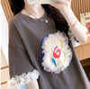 新作 個性的なデザイン 好感度満載 ラウンドネック  Tシャツ カットソー＜ins-8405＞