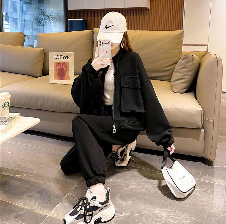 今季マストバイ 着心地良い 定番シンプル 3色選択 トップス+パンツセット E-9497