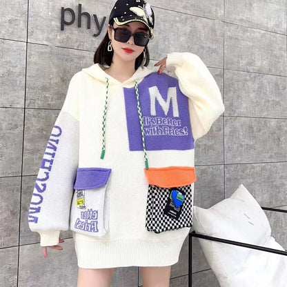 早い者勝ち 個性派 ファッション キュート 長袖 セーターE-10101