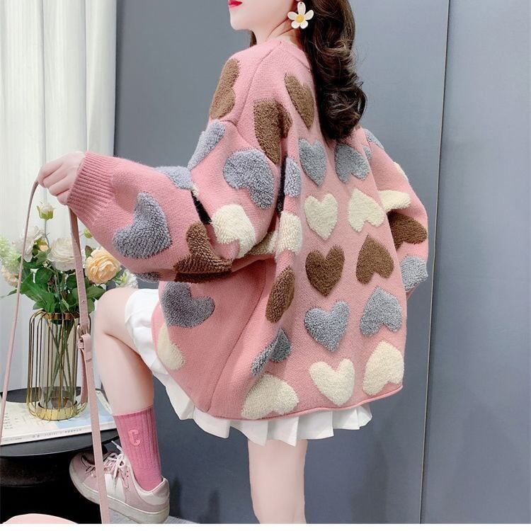 着回し力抜群 スタイルアップ 大人可愛い カジュアル 2色選択ニットトップスE-10582