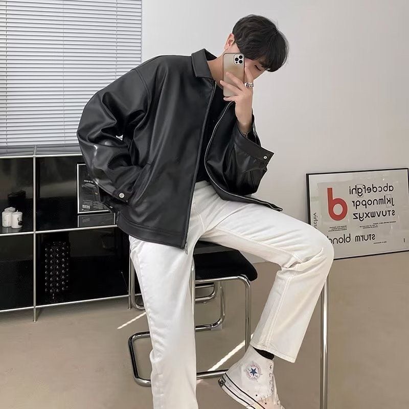 今季も大流行  切り替え 男女兼用 レザージャケットE-12547