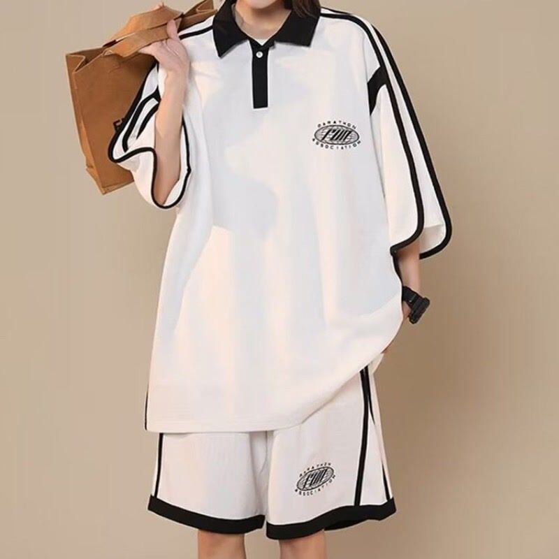 定番シンプル 半袖Ｔシャツⅹパンツセット 絶対流行 男女兼用E-6538