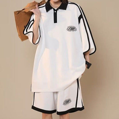 定番シンプル 半袖Ｔシャツⅹパンツセット 絶対流行 男女兼用E-6538