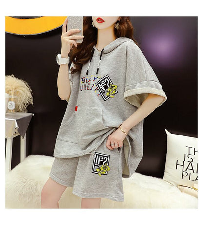 ベストセラーアイテム！ ファッション 肌触り抜群 カジュアル 半袖 Tシャツ ショートパンツ セットアップ E-9109