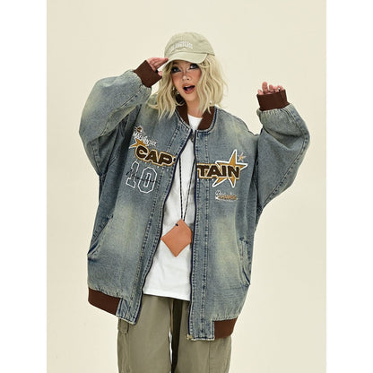 売れ筋 デザイン オシャレ デザイン性抜群 デニム 切り替え ジャケット E-10064