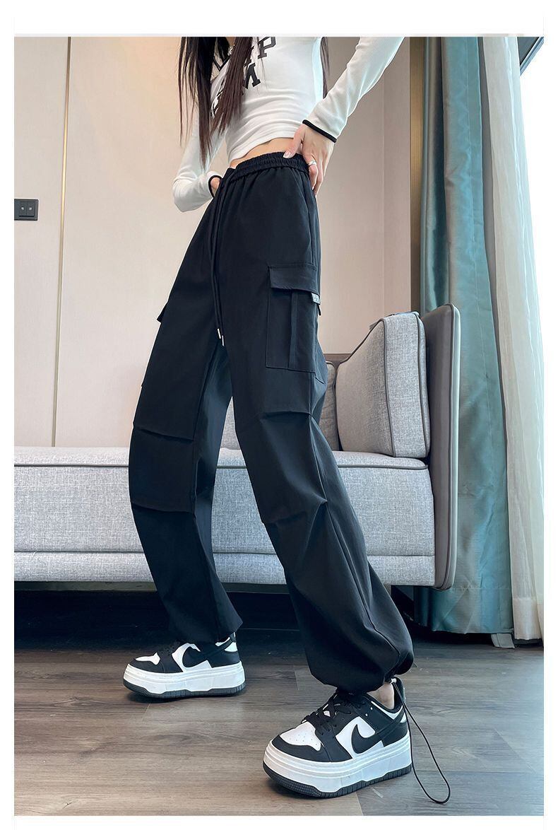 存在感抜群 定番シンプル トレンドアイテム 4色選択 ルーズストレートカジュアルパンツ E-9817