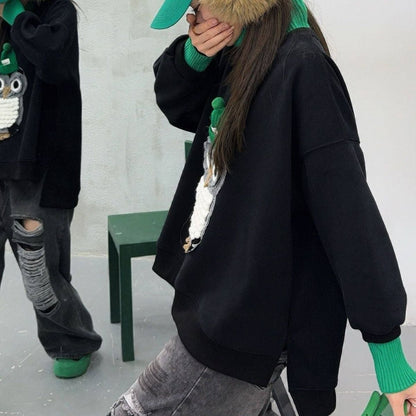 着回し力抜群　絶対流行  個性的なデザイン トレンドアイテム 2色選択 スウェットE-12316