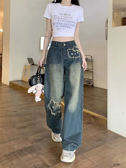 個性的なデザイン 話題沸騰中 着回し力抜群 デニム ワイドパンツE-12331