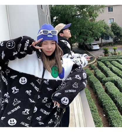 大人の定番シンプル 2色選択 カジュアル ラムフリース コート ボアジャケットE-10011