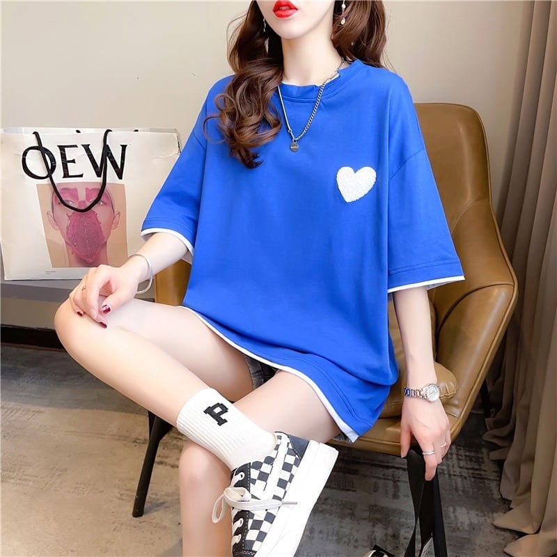 ファッション シンプル 3色選択可 切り替え Tシャツ カットソー＜ins-3070＞