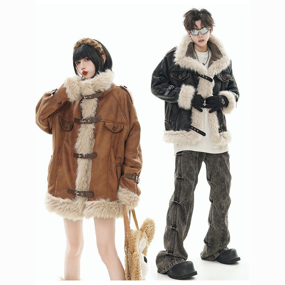 都市ファッショ デザイン オシャレ おしゃれ度高め 切り替え 2色選択 ミドル丈のコットンコート E-10505