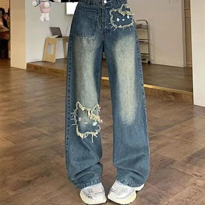 個性的なデザイン 話題沸騰中 着回し力抜群 デニム ワイドパンツE-12331