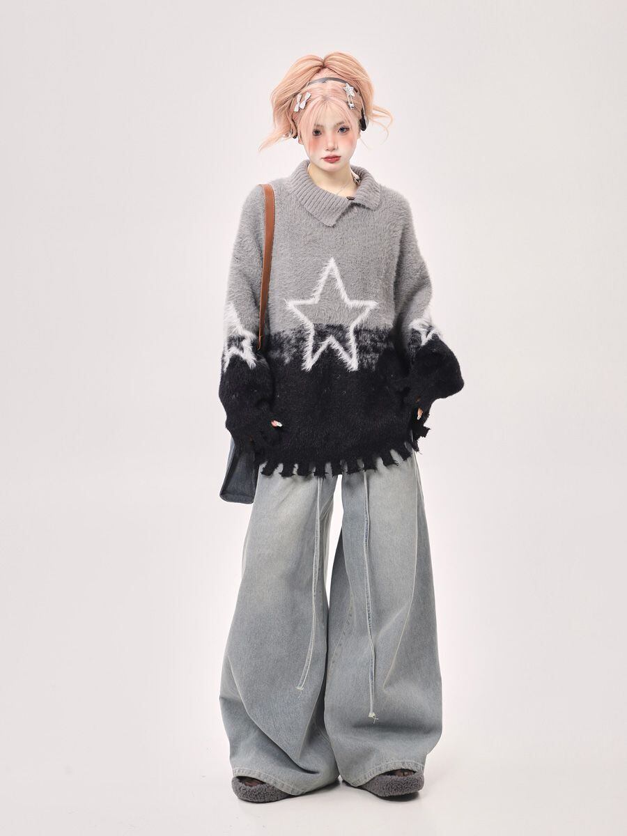 絶対欲しい 3色選択 柔らかな肌触りで着心地も楽ちん！カラーマッチング ニットトップスE-9857