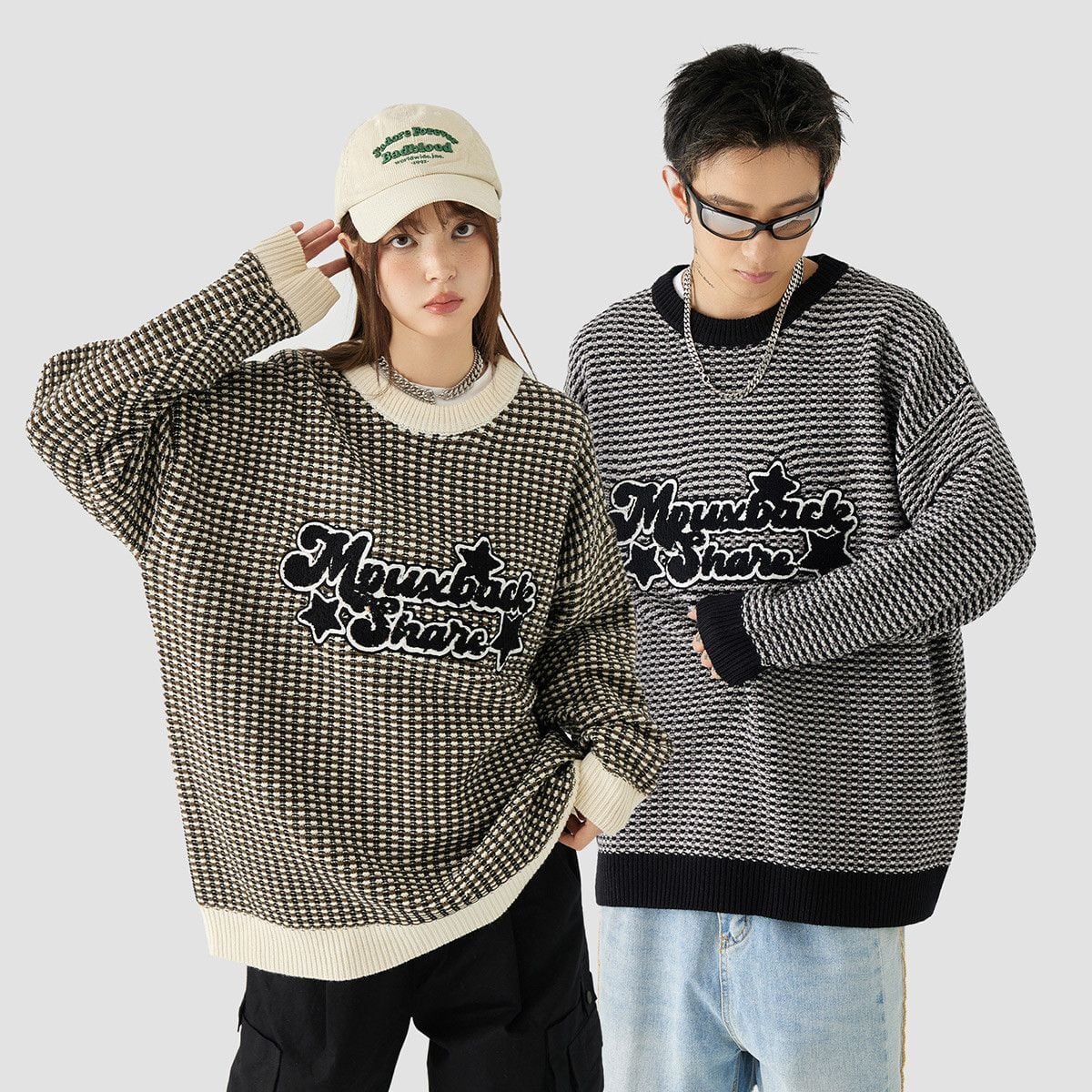 スウィート ファッション感満々 切り替え 3色選択 男女兼用 スウェットE-12539