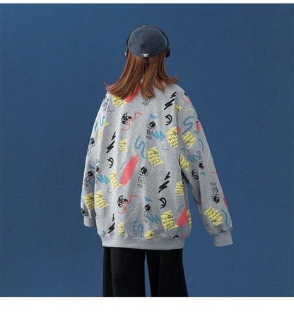 好感度UP カジュアル 定番シンプル プリント 4色選択 スウェットE-10846