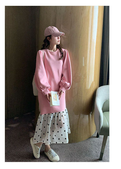 【半額！期間限定！！】超人気 オシャレ 都市ファッショ デザイン ファッション感満々 切り替え ワンピースE-9700