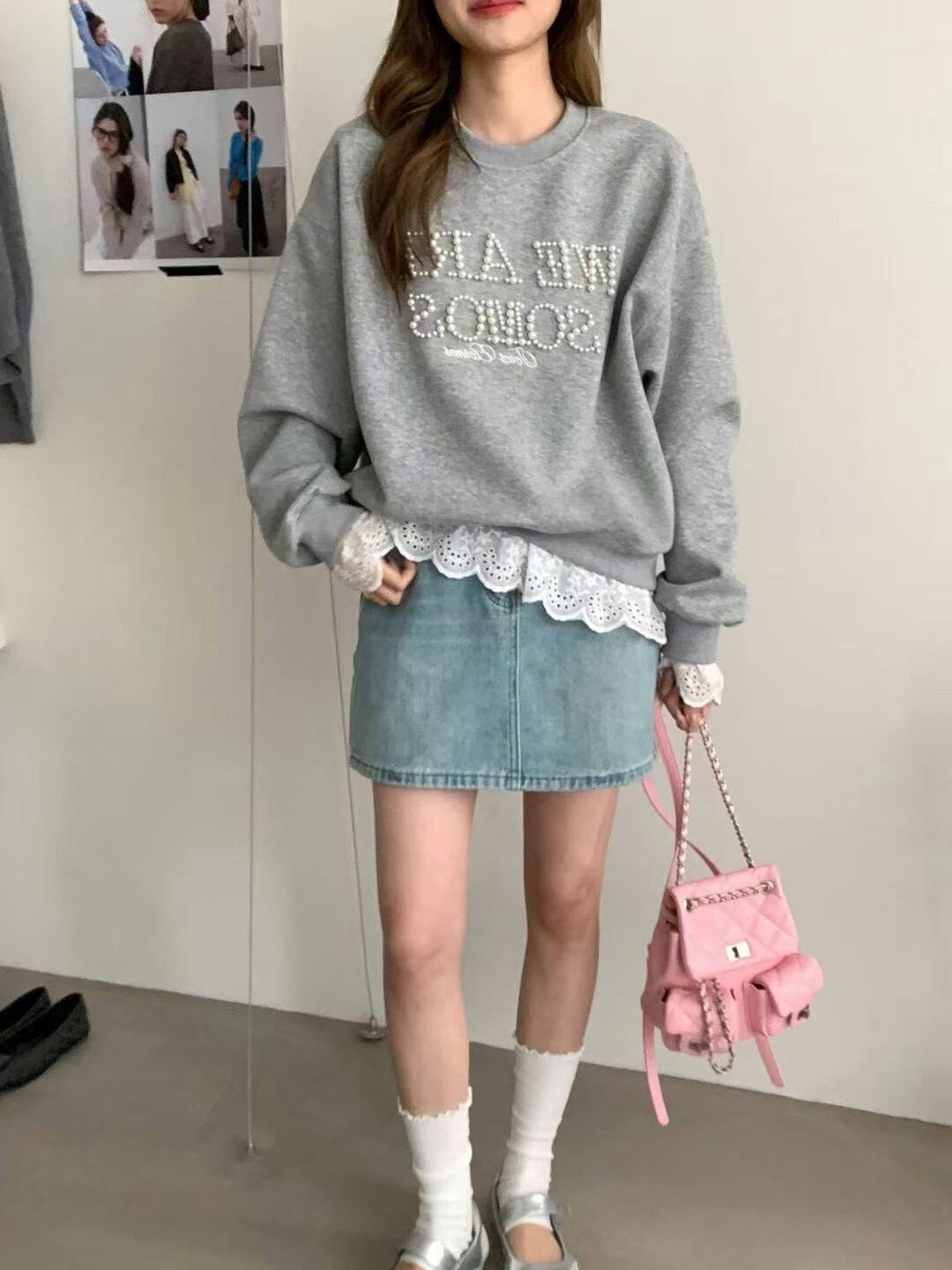 絶対欲しい 早い者勝ち 絶対流行 カジュアル 2色選択 スウェット E-10928