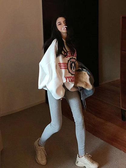 【裏起毛あり】優しい雰囲気 キュート ファッション カジュアル 2色 スウェットE-10175