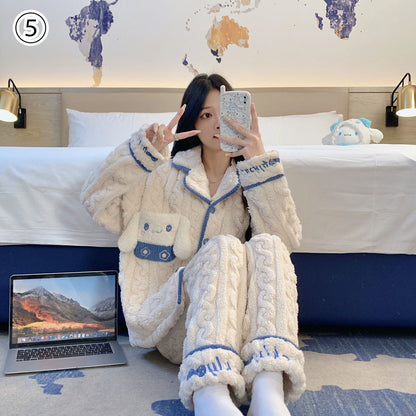 話題沸騰中 トレンドアイテム 存在感抜群 肌触り抜群 5種選択 サンゴフリース パジャマ E-9778