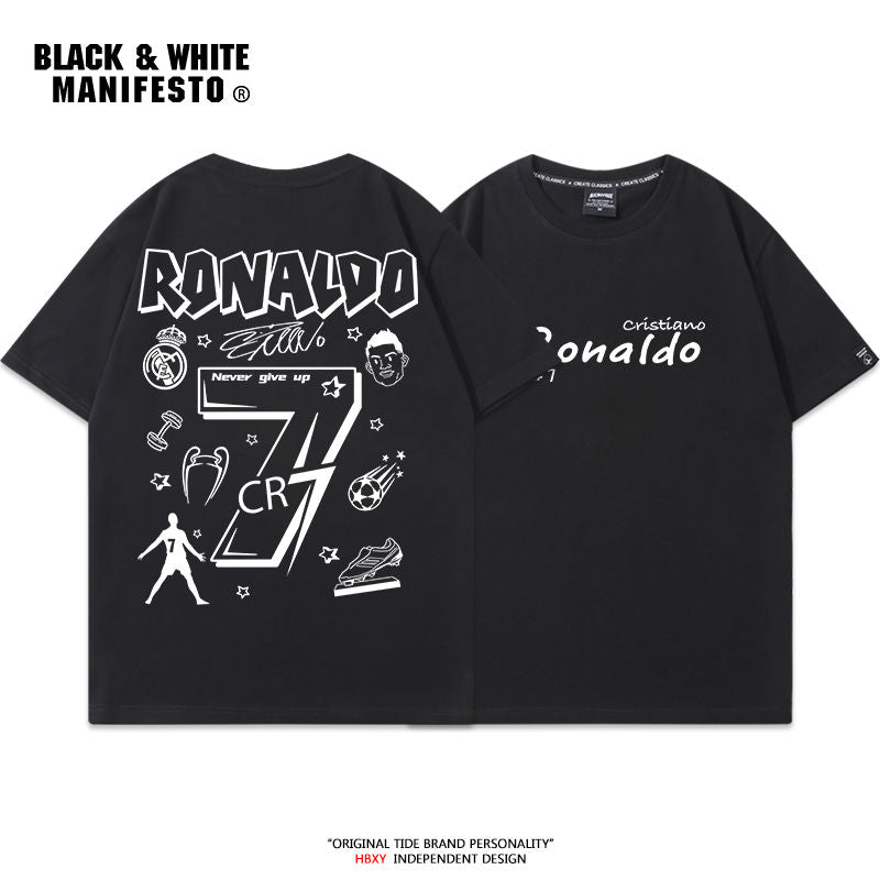 早い者勝ち 絶対欲しい  おすすめ プリントロゴ 半袖 Tシャツ-A2477