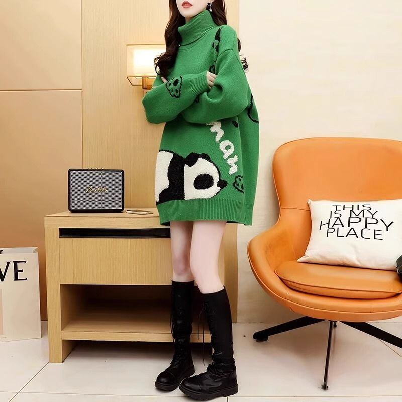 着回し力抜群 2色 プラスベルベット 長袖 ニット セーター E-10236