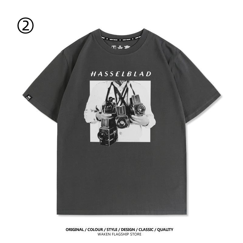 大人可愛い おすすめ プリントロゴ　半袖 Tシャツ-A2372