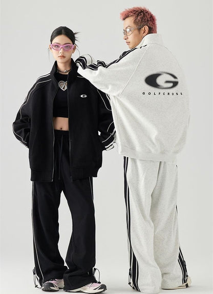 超人気商品 カジュアル 上下セット  ペアコーデ スポーツウェア 3色展開 ジャージ E-12630