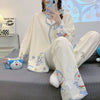 トップス+パンツセット パジャマ 組み合わせやすい E-6018