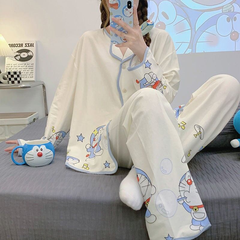 トップス+パンツセット パジャマ 組み合わせやすい E-6018